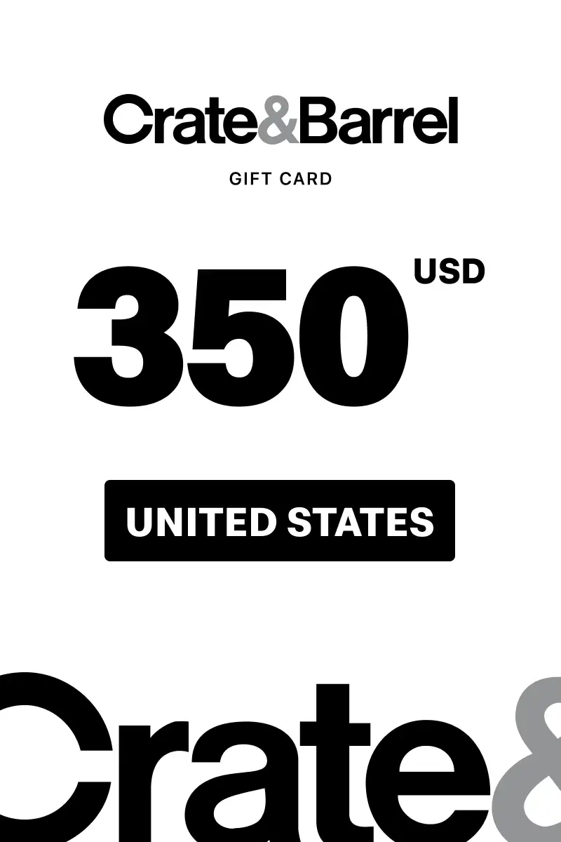 Crate and Barrel 350 USD Gift Card (United States) - Digital Key