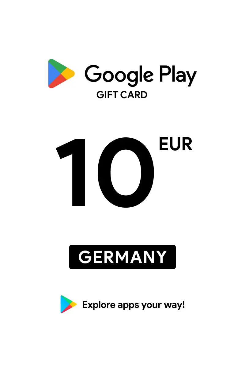 Google Play 10 EUR Gift Card (Germany) - Digital Key