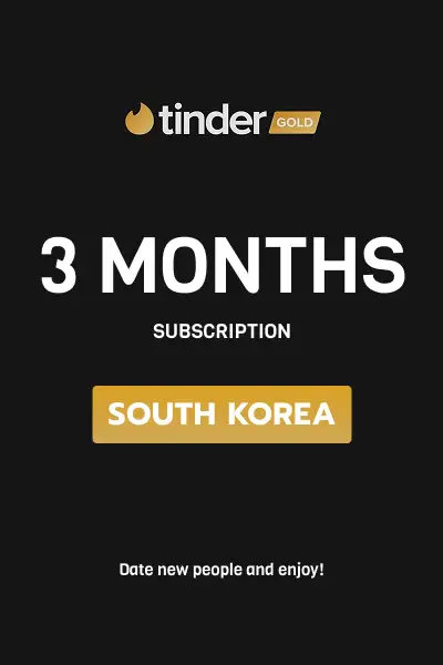 Tinder Gold 3 Months Subscription (South Korea) - Digital Key