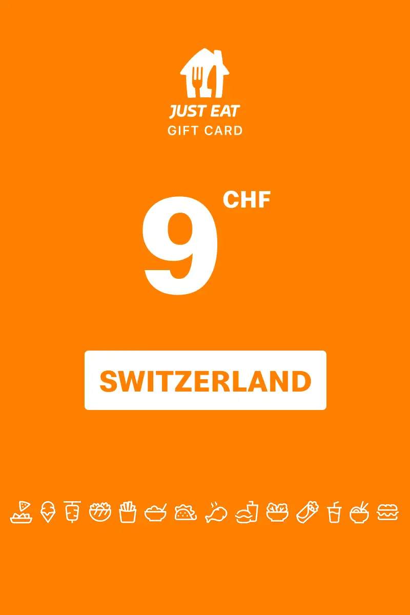 Just Eat 9 CHF Gift Card (Switzerland) - Digital Key