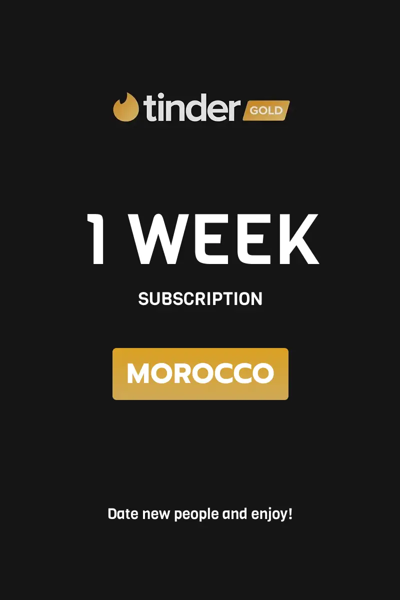 Tinder Gold 1 Week Subscription (Morocco) - Digital Key
