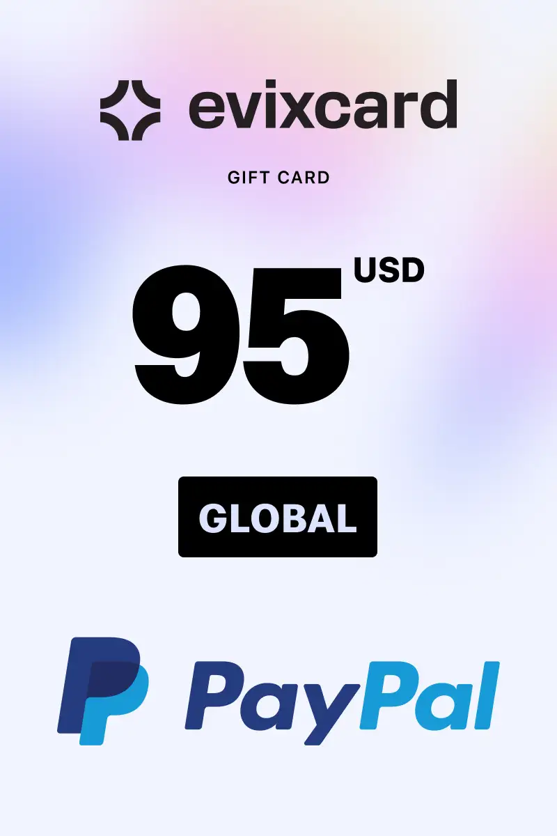 EvixCard PayPal 95 USD Gift Card (Global) - Digital Key