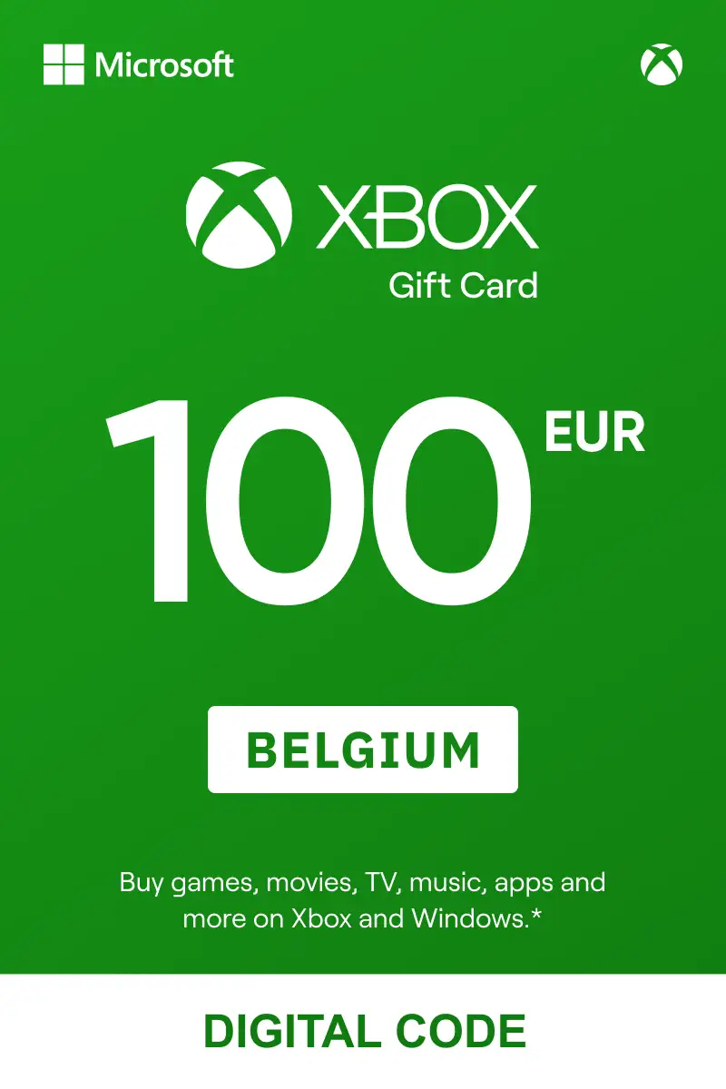 Xbox 100 EUR Gift Card (Belgium) - Digital Key