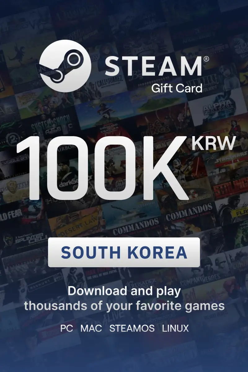 Steam Wallet 100000 KRW Gift Card (South Korea) - Digital Key