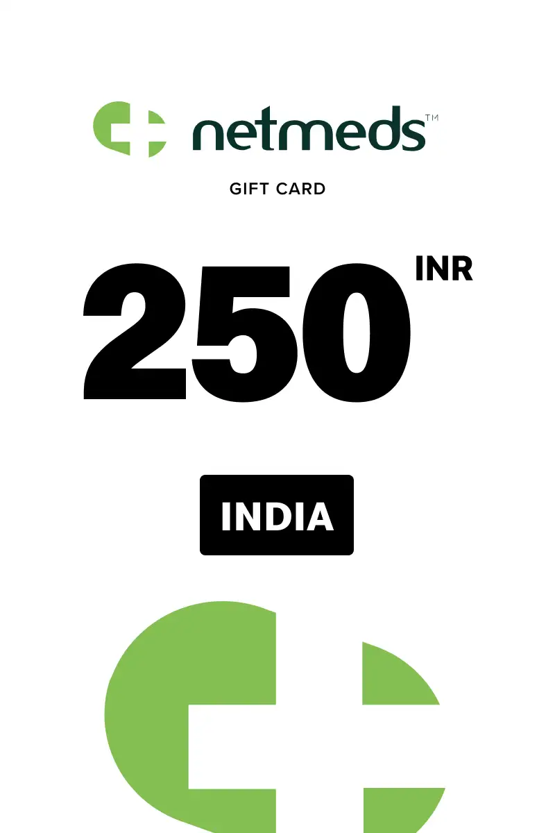 Netmeds 250 INR Gift Card (India) - Digital Key