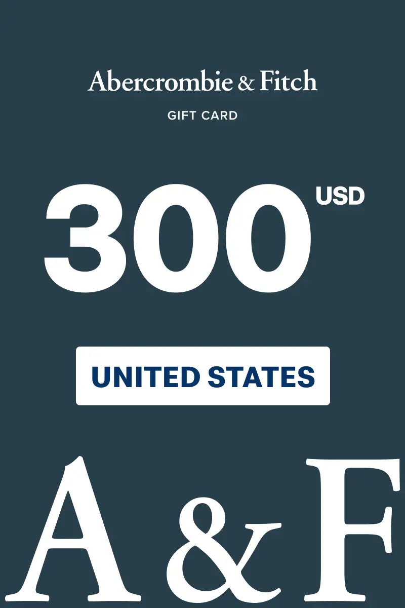 Abercrombie and Fitch 300 USD Gift Card (United States) - Digital Key