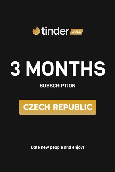 Tinder Gold 3 Months Subscription (Czech Republic) - Digital Key