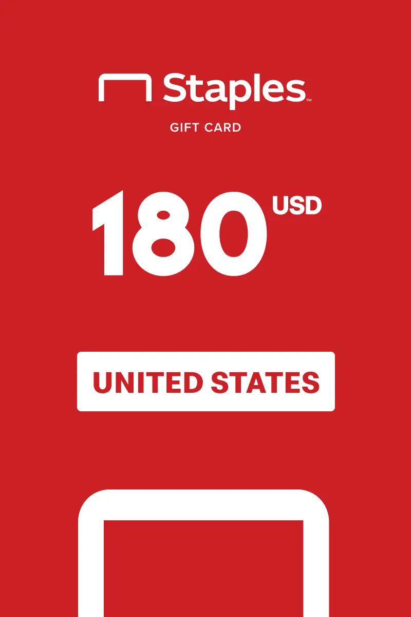 Staples 180 USD Gift Card (United States) - Digital Key
