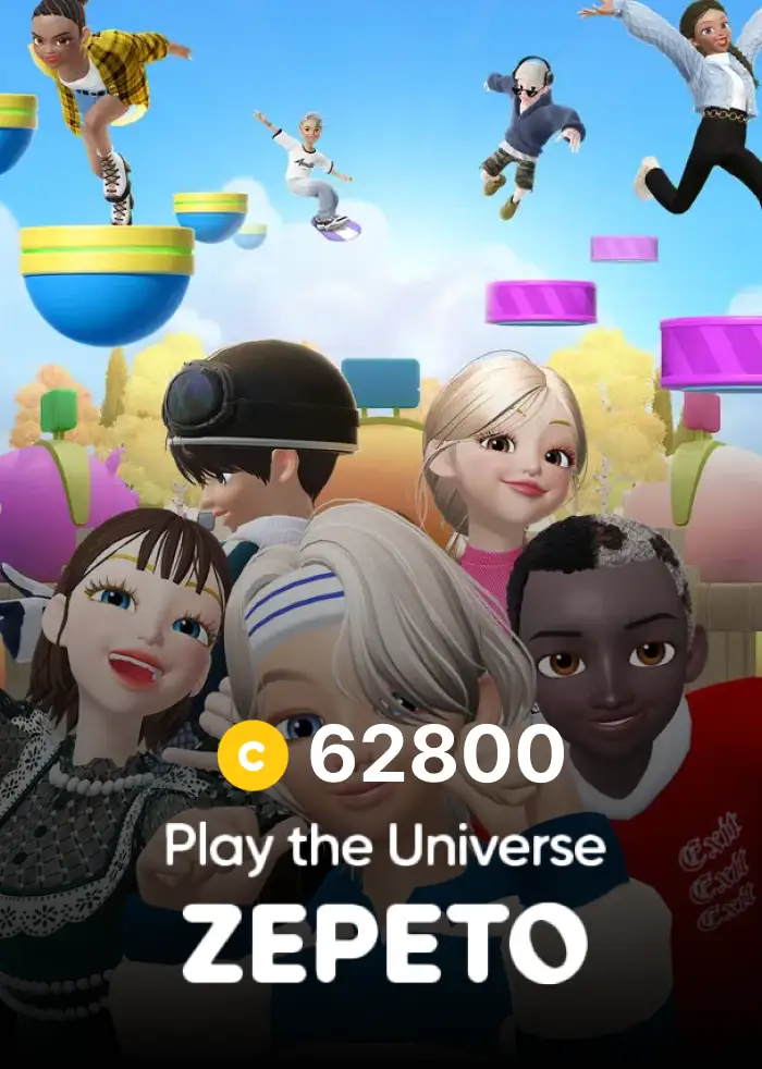 Top Up ZEPETO: 62800 Coins