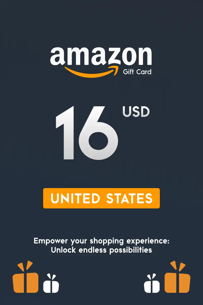 Amazon 16 USD Gift Card (United States) - Digital Key