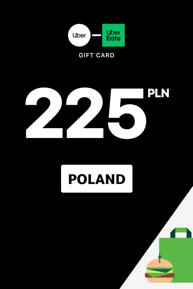 Uber Rides and Uber Eats 225 PLN Gift Card (Poland) - Digital Key