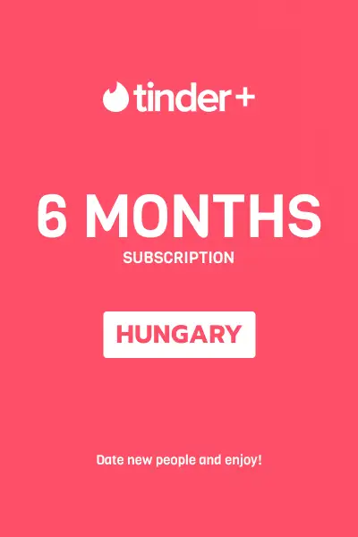 Tinder Plus - 6 Months Subscription (Hungary) - Digital Key