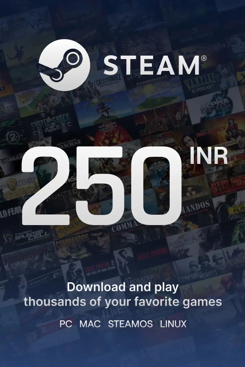 

Steam Wallet ₹250 INR Gift Card (IN) - Digital Code