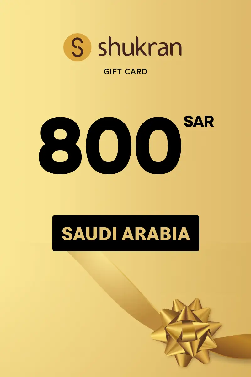 Shukran 800 SAR Gift Card (Saudi Arabia) - Digital Key