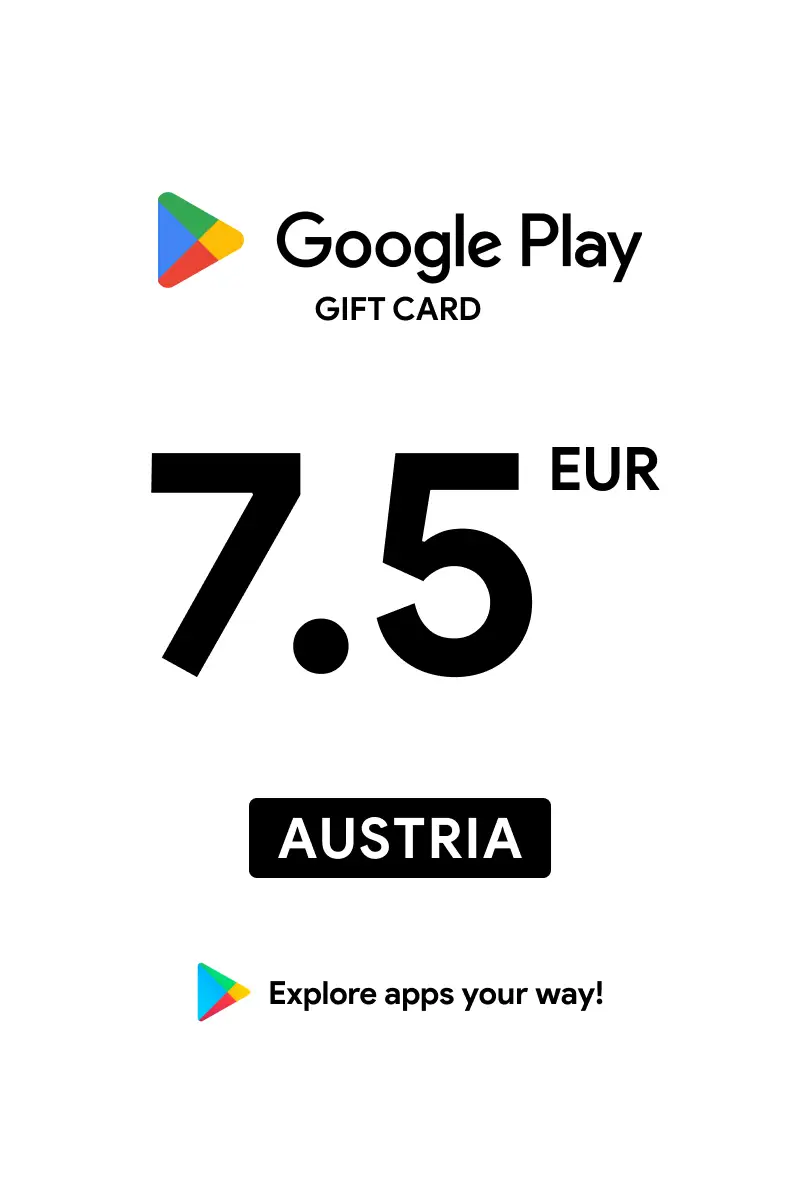 Google Play 7.5 EUR Gift Card (Austria) - Digital Key