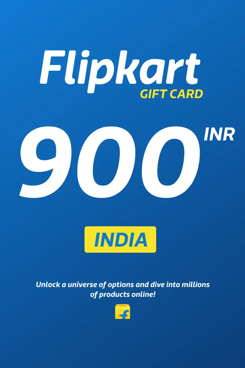 Flipkart 900 INR Gift Card (India) - Digital Key