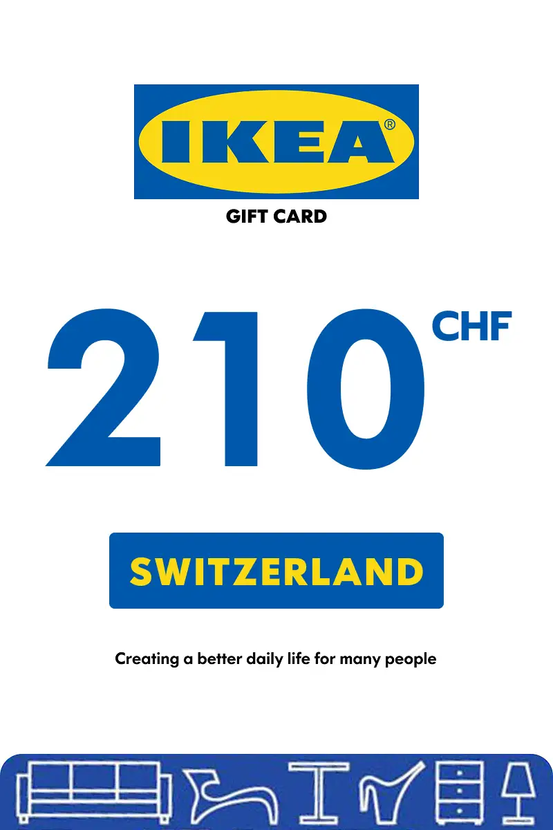 IKEA 210 CHF Gift Card (Switzerland) - Digital Key