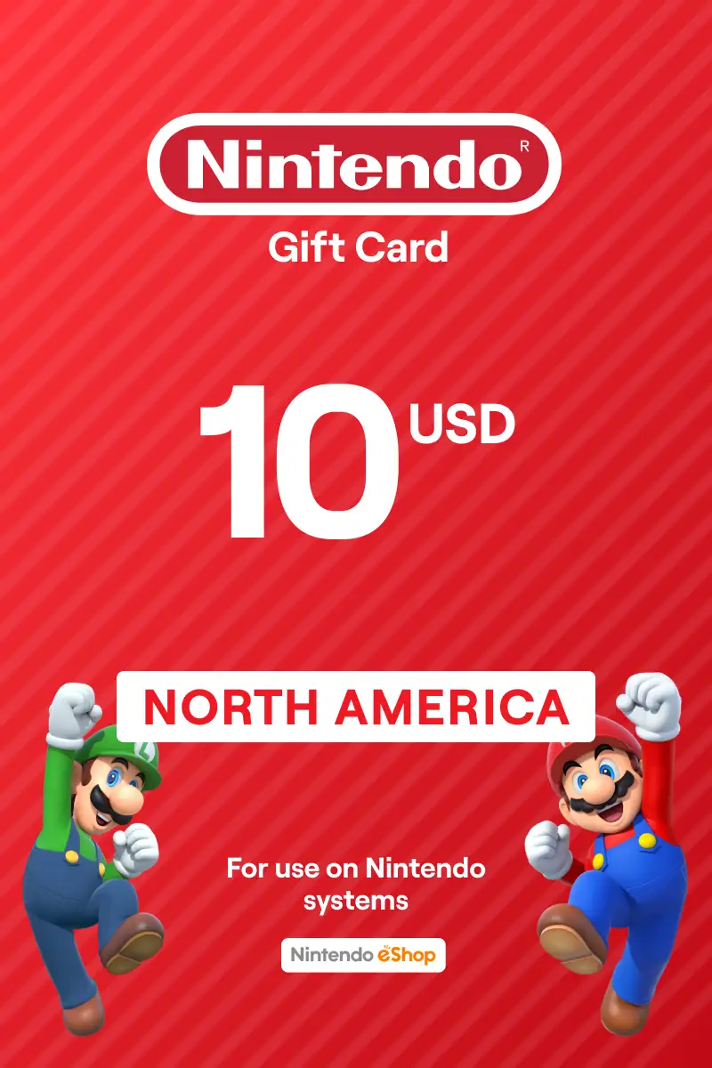 Nintendo eShop 10 USD Gift Card (North America) - Digital Key