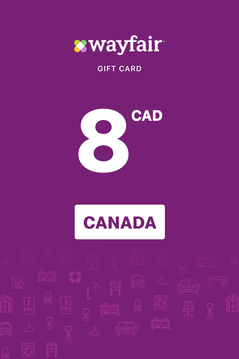 Wayfair 8 CAD Gift Card (Canada) - Digital Key