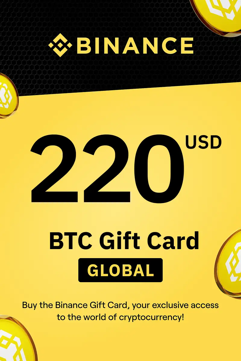 Binance (BTC) 220 USD Gift Card (Global) - Digital Key afbeelding 1
