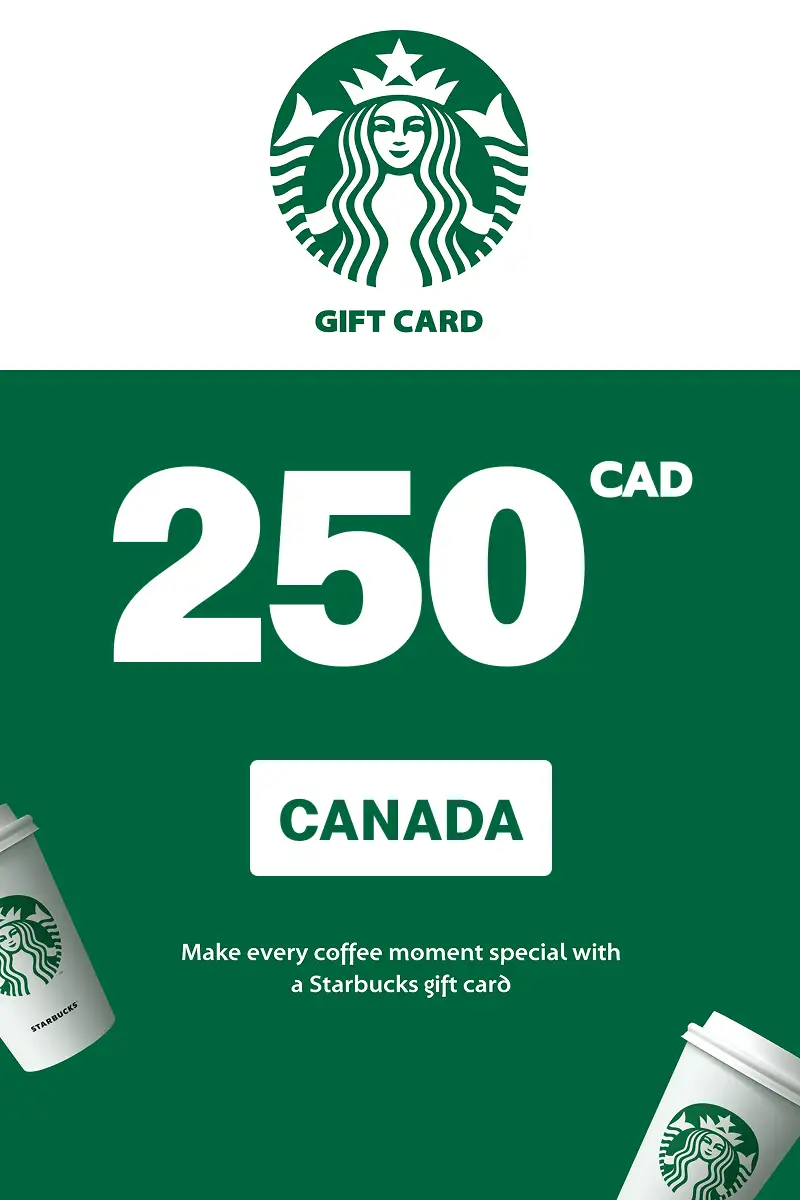 Starbucks 250 CAD Gift Card (Canada) - Digital Key