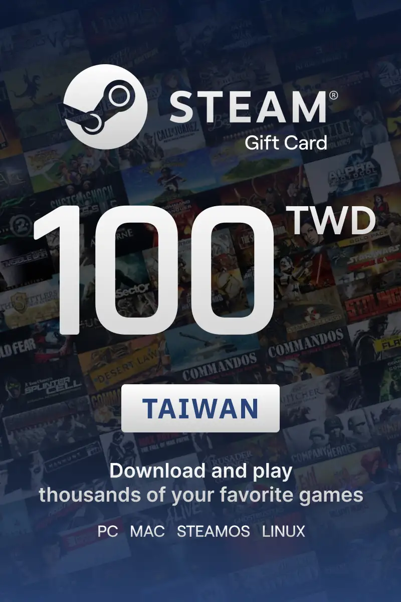Steam Wallet 100 TWD Gift Card (Taiwan) - Digital Key