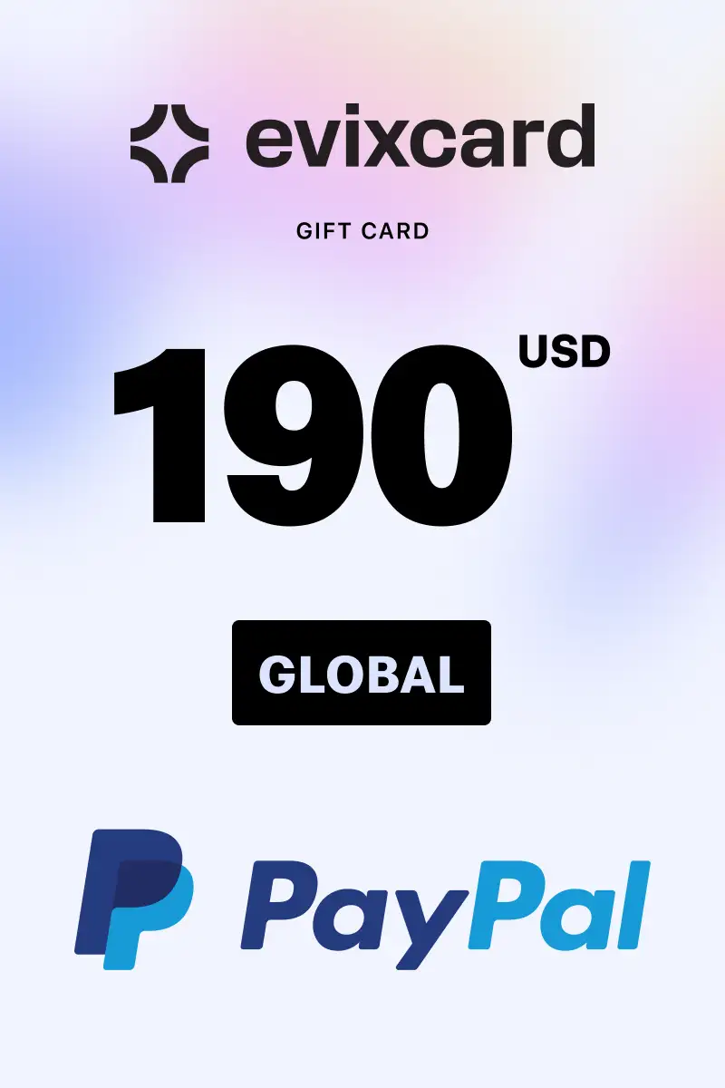 EvixCard PayPal 190 USD Gift Card (Global) - Digital Key
