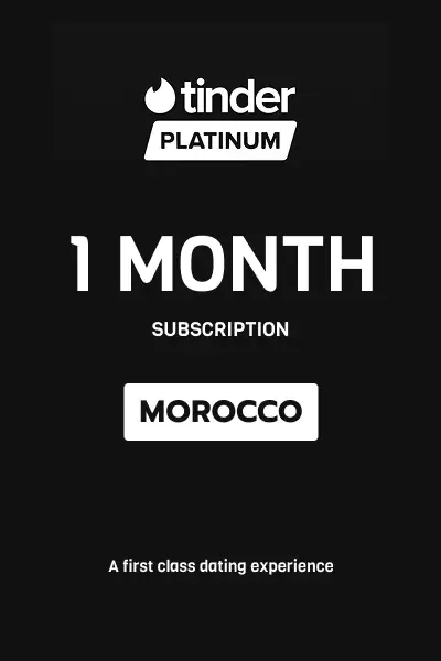 Tinder Platinum 1 Month Subscription (Morocco) - Digital Key