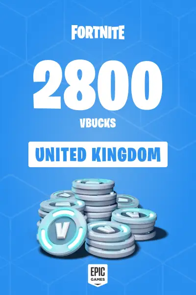 Fortnite - 2800 V-Bucks Card (United Kingdom) (PC) - Epic Games - Digital Key