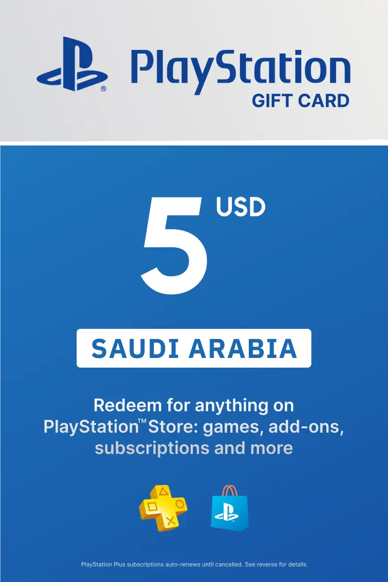 PlayStation Store 5 USD Gift Card (Saudi Arabia) - Digital Key