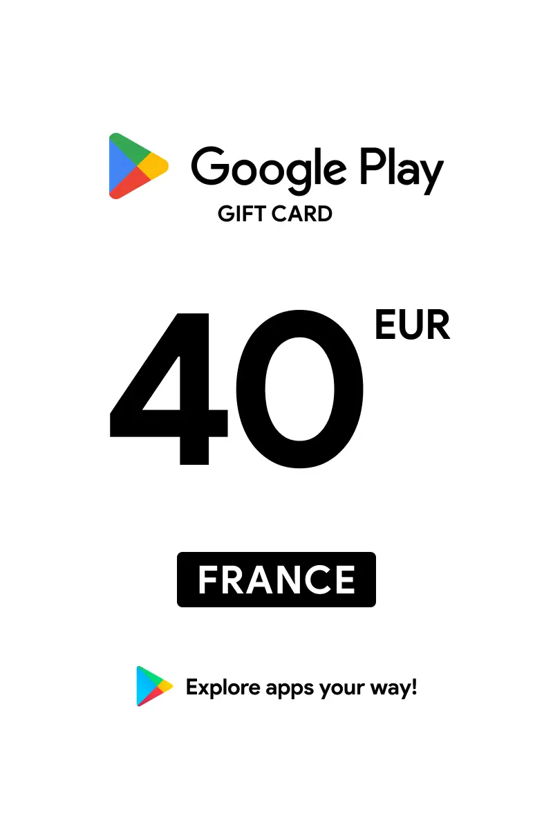 Google Play 40 EUR Gift Card (France) - Digital Key
