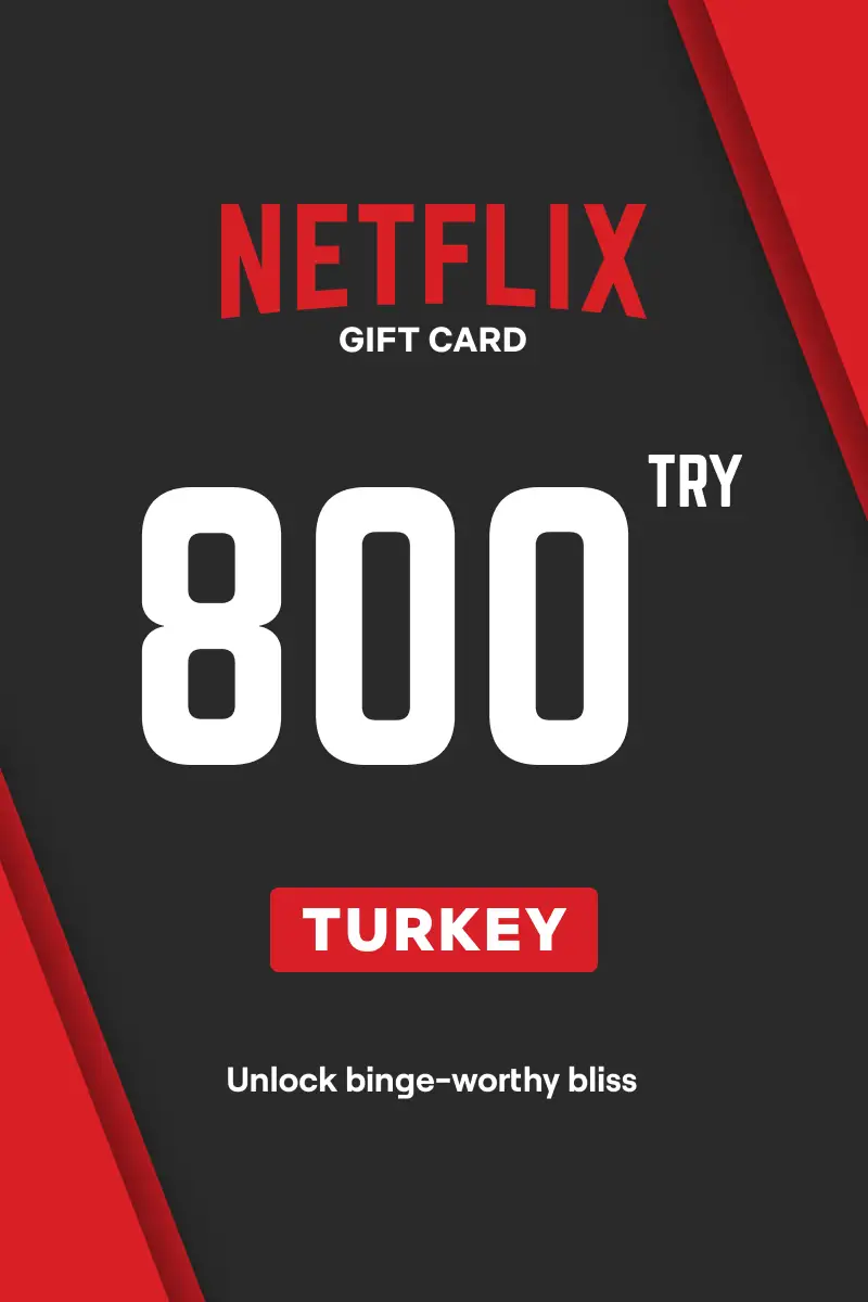 Netflix 800 TRY Gift Card (Turkey) - Digital Key