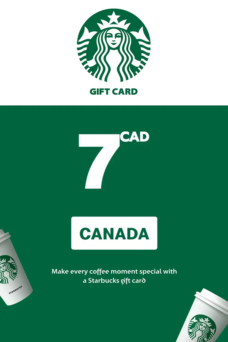 Starbucks 7 CAD Gift Card (Canada) - Digital Key
