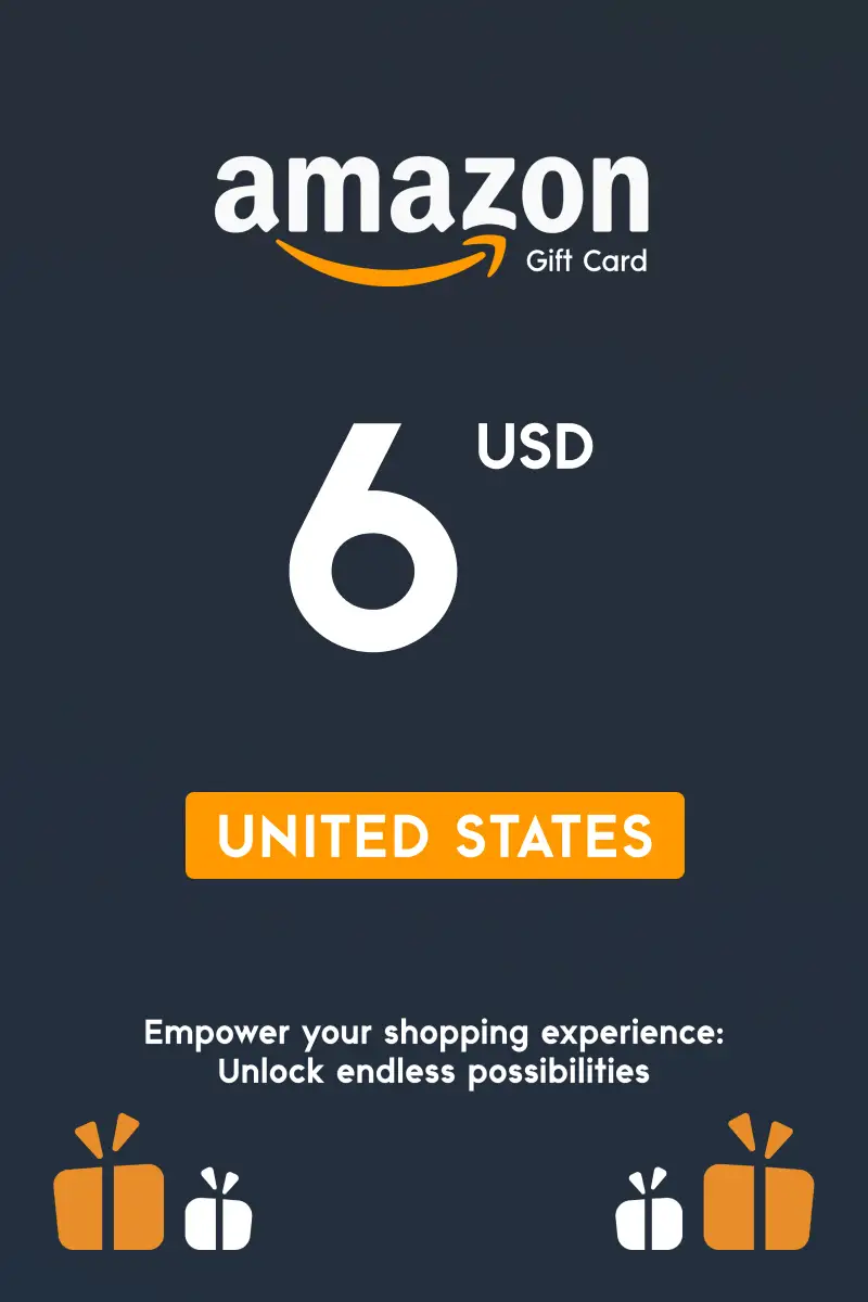 Amazon 6 USD Gift Card (United States) - Digital Key