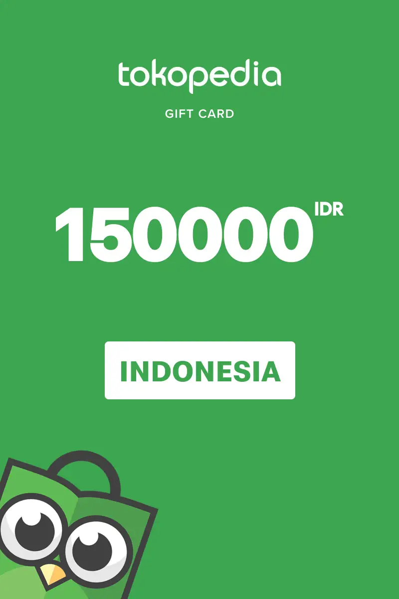 Tokopedia 150000 IDR Gift Card (Indonesia) - Digital Key