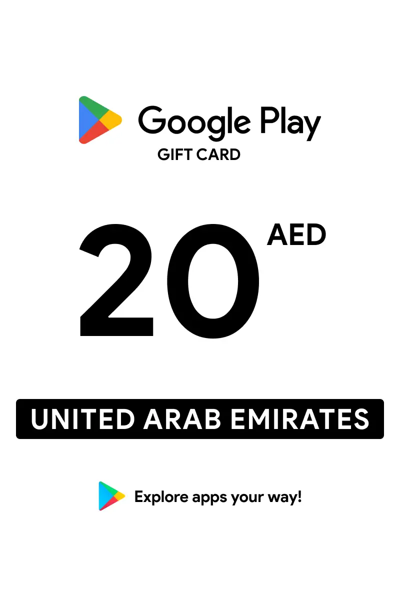Google Play 20 AED Gift Card (United Arab Emirates) - Digital Key