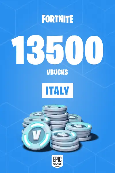 Fortnite - 13500 V-Bucks Card (Italy) - Epic Games - Digital Key