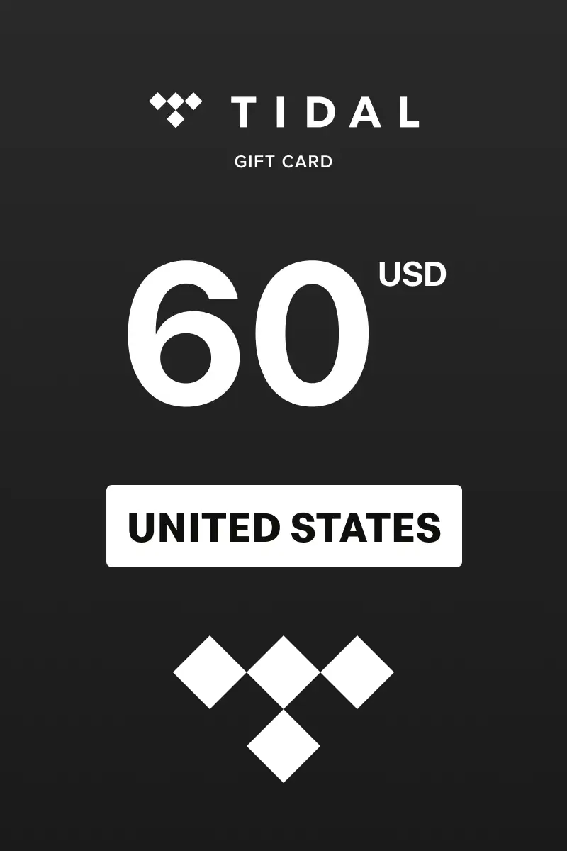 TIDAL 60 USD Gift Card (United States) - Digital Key