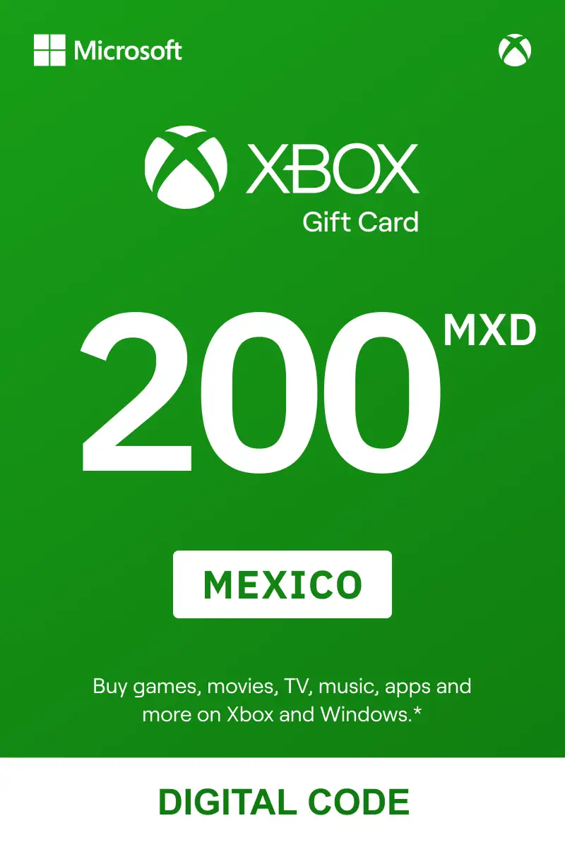Xbox 200 MXN Gift Card (Mexico) - Digital Key