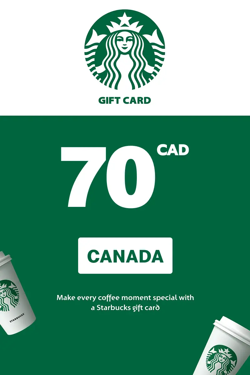 Starbucks 70 CAD Gift Card (Canada) - Digital Key