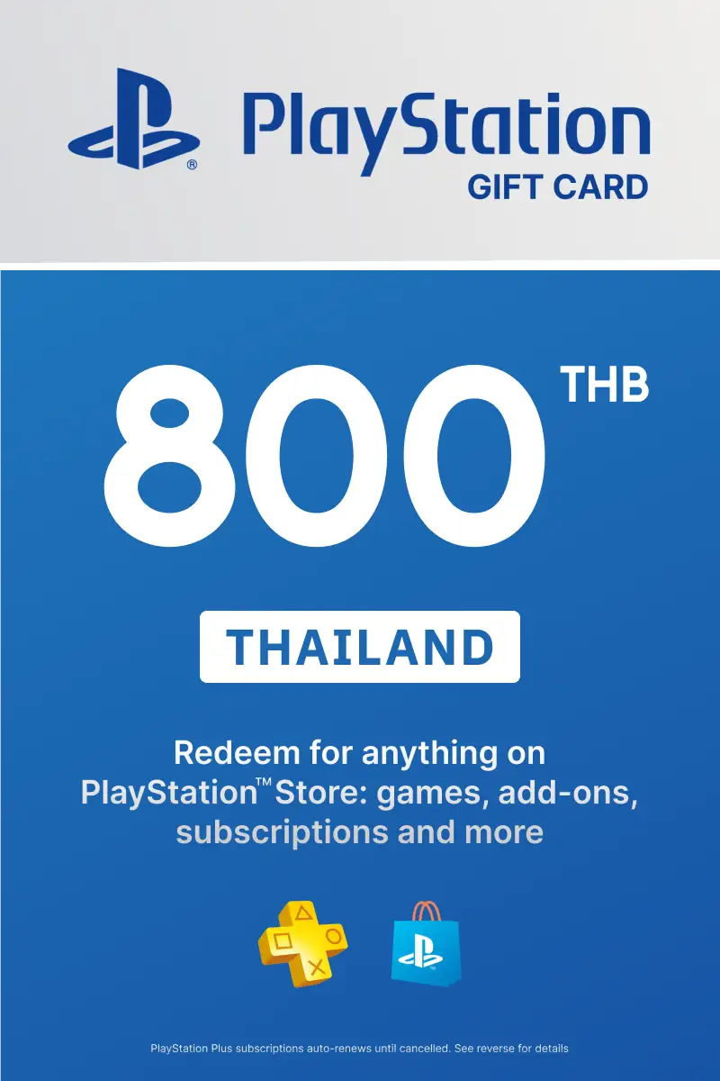 PlayStation Store 800 THB Gift Card (Thailand) - Digital Key