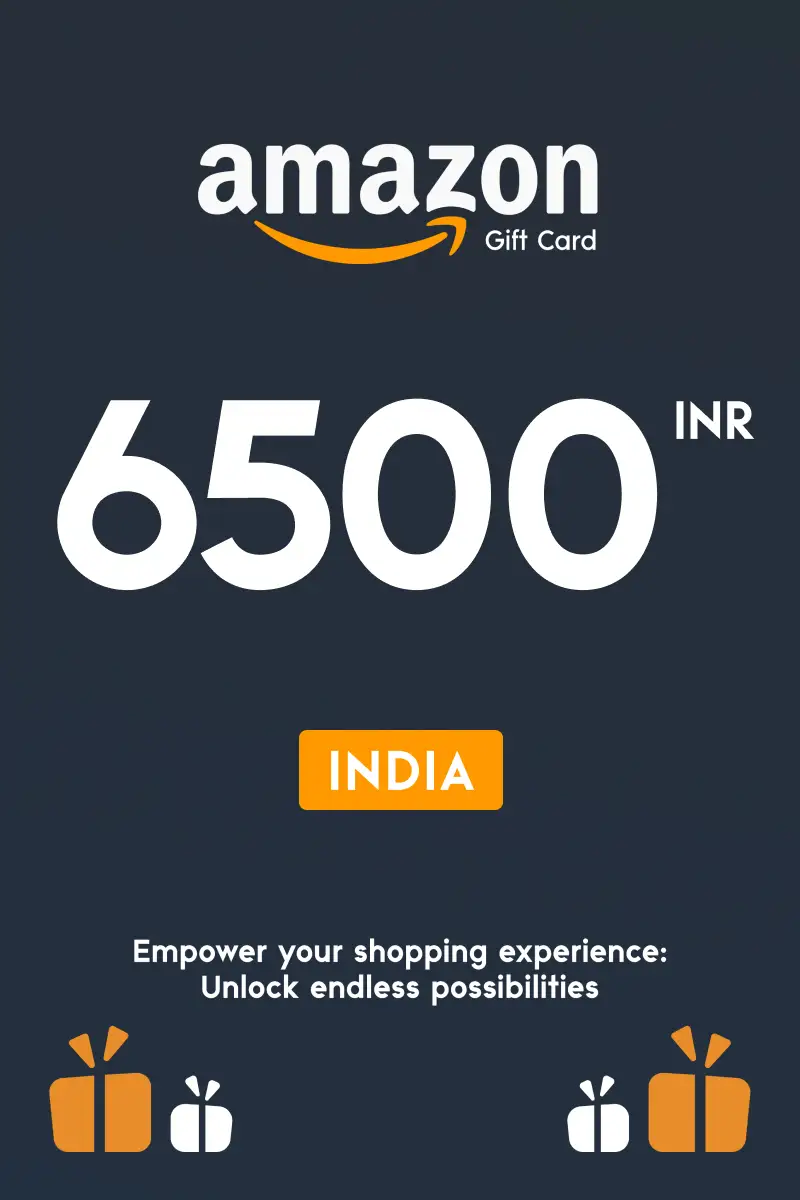Amazon 6500 INR Gift Card (India) - Digital Key