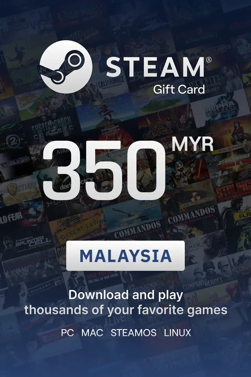 Steam Wallet 350 MYR Gift Card (Malaysia) - Digital Key