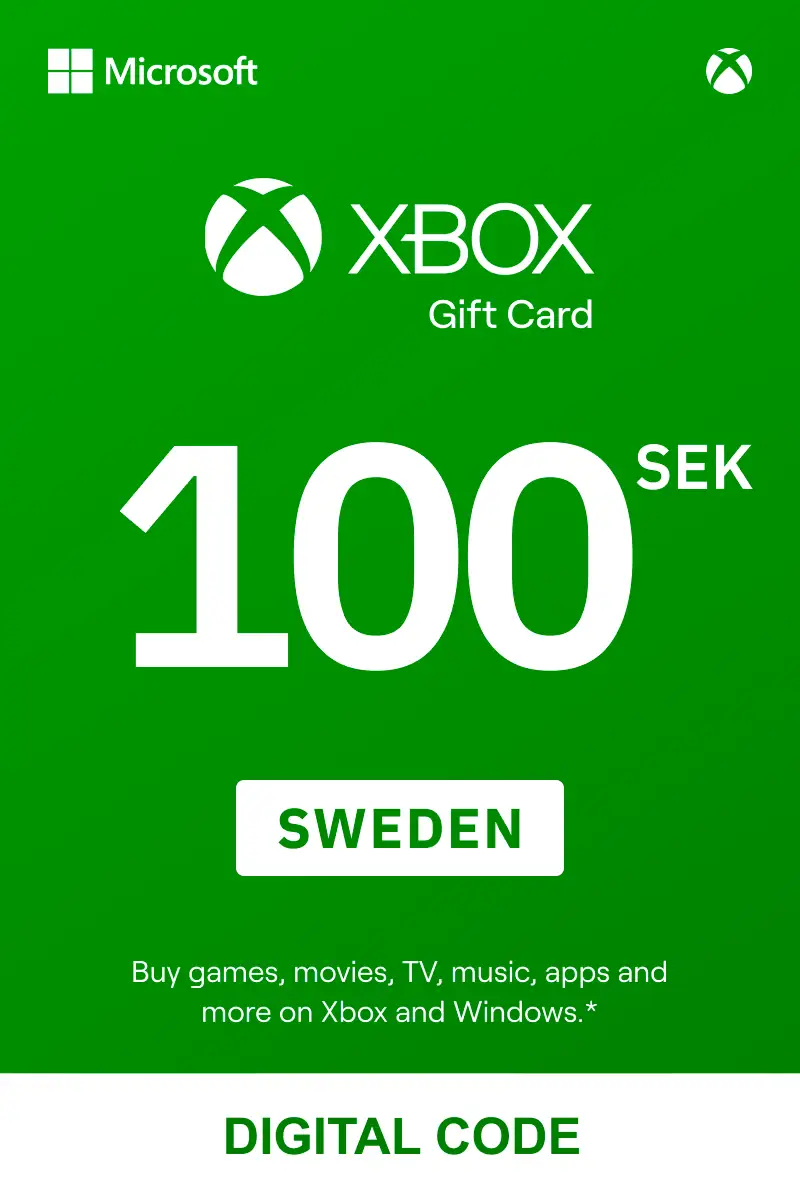 Xbox 100 SEK Gift Card (Sweden) - Digital Key