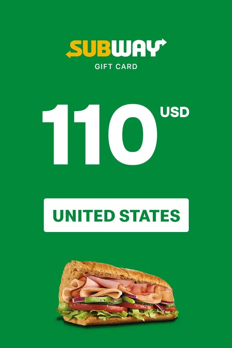 Subway 110 USD Gift Card (United States) - Digital Key