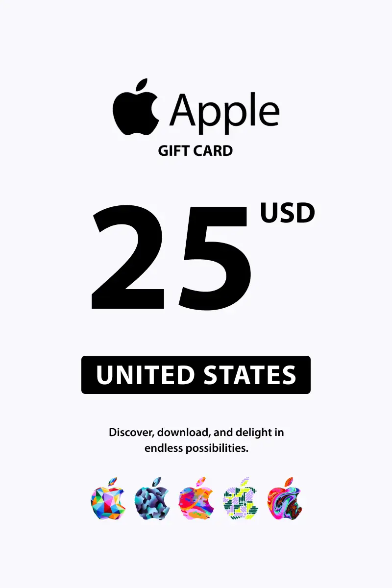 Apple 25 USD Gift Card (United States) - Digital Key