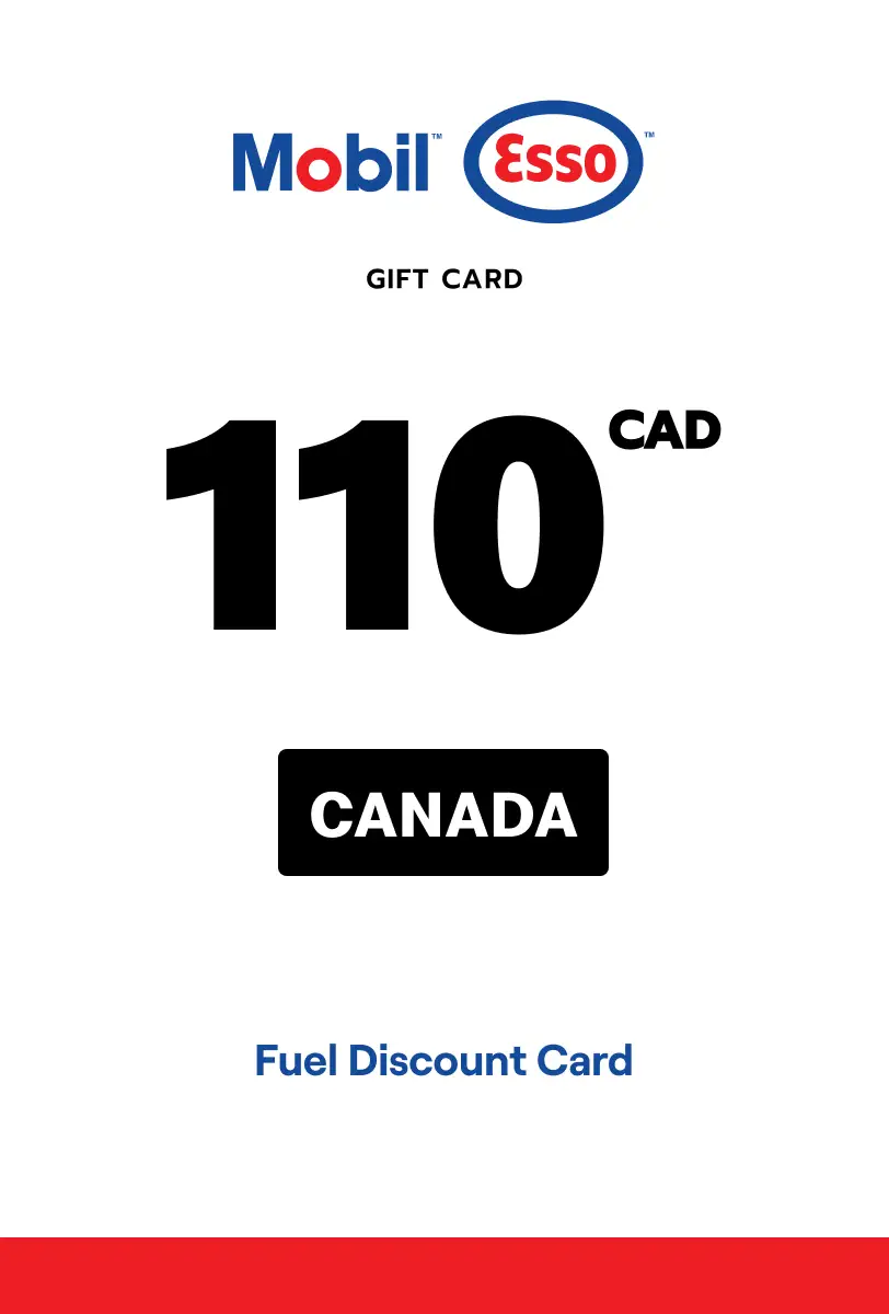 Esso and Mobil Fuel Discount Card 110 CAD Gift Card (Canada) - Digital Key