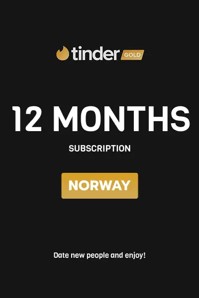Tinder Gold 12 Months Subscription (Norway) - Digital Key