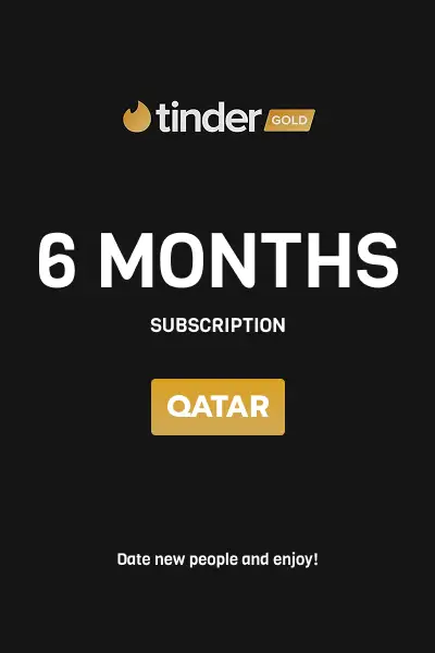 Tinder Gold 6 Months Subscription (Qatar) - Digital Key