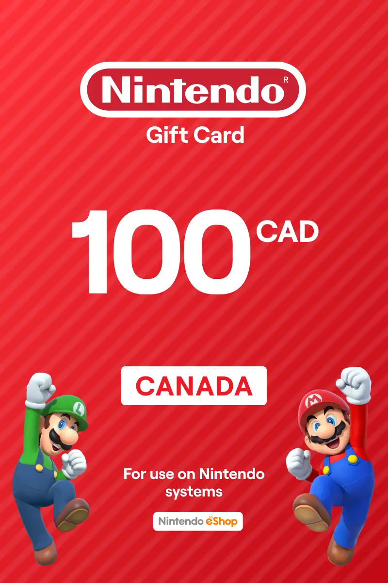 Nintendo eShop 100 CAD Gift Card (Canada) - Digital Key